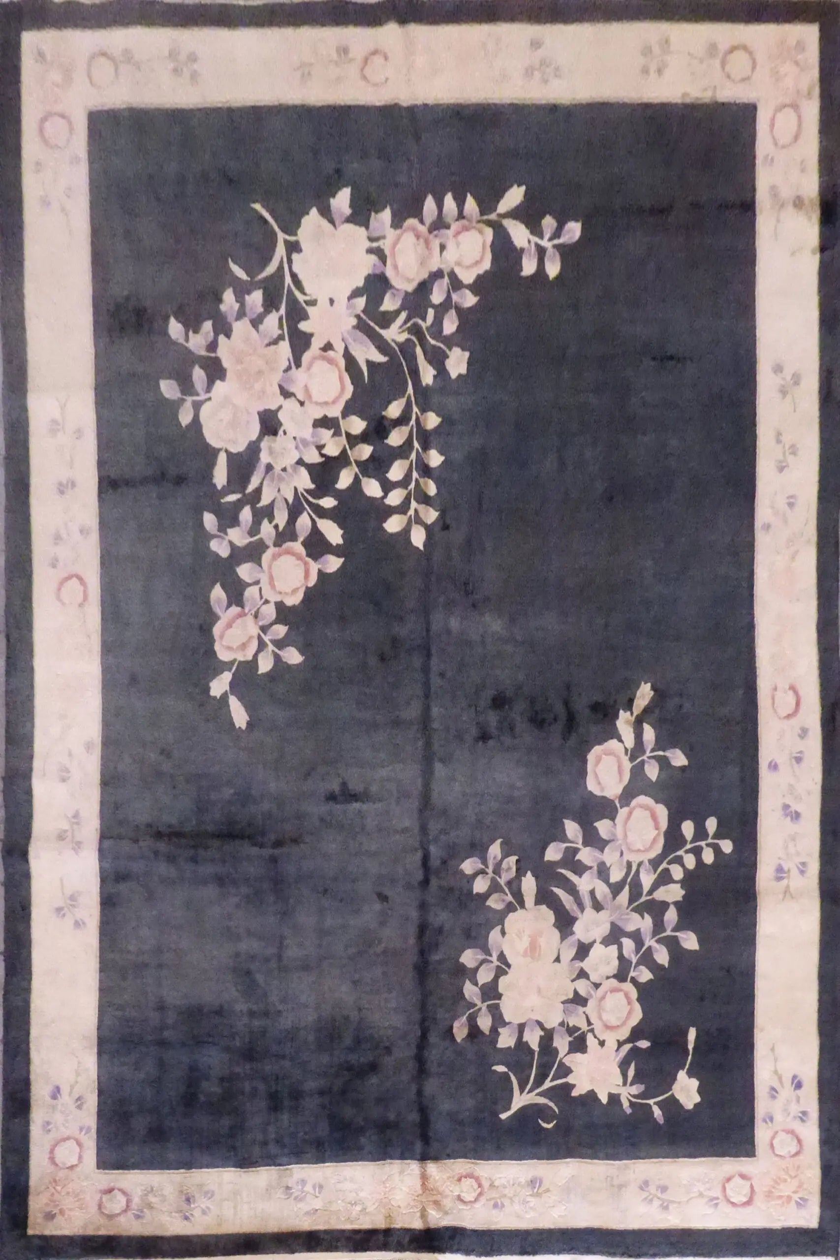 Tarbiz New Hand Knotted Persian Tabriz Rugs, Traditional Floral, Natural Vegetable Dyes, Wool & Cotton, Black, 8' X 10', Panr03188 (Green : 16566)